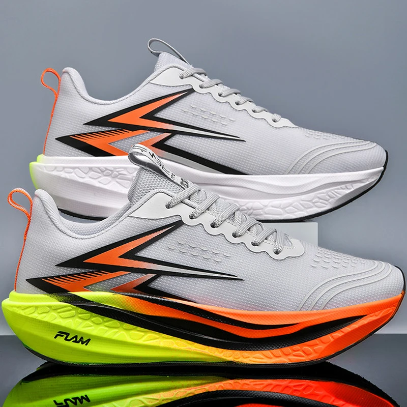 Men Running Shoes Speciality Marathon Sports Breathable Lightweight Carbon...