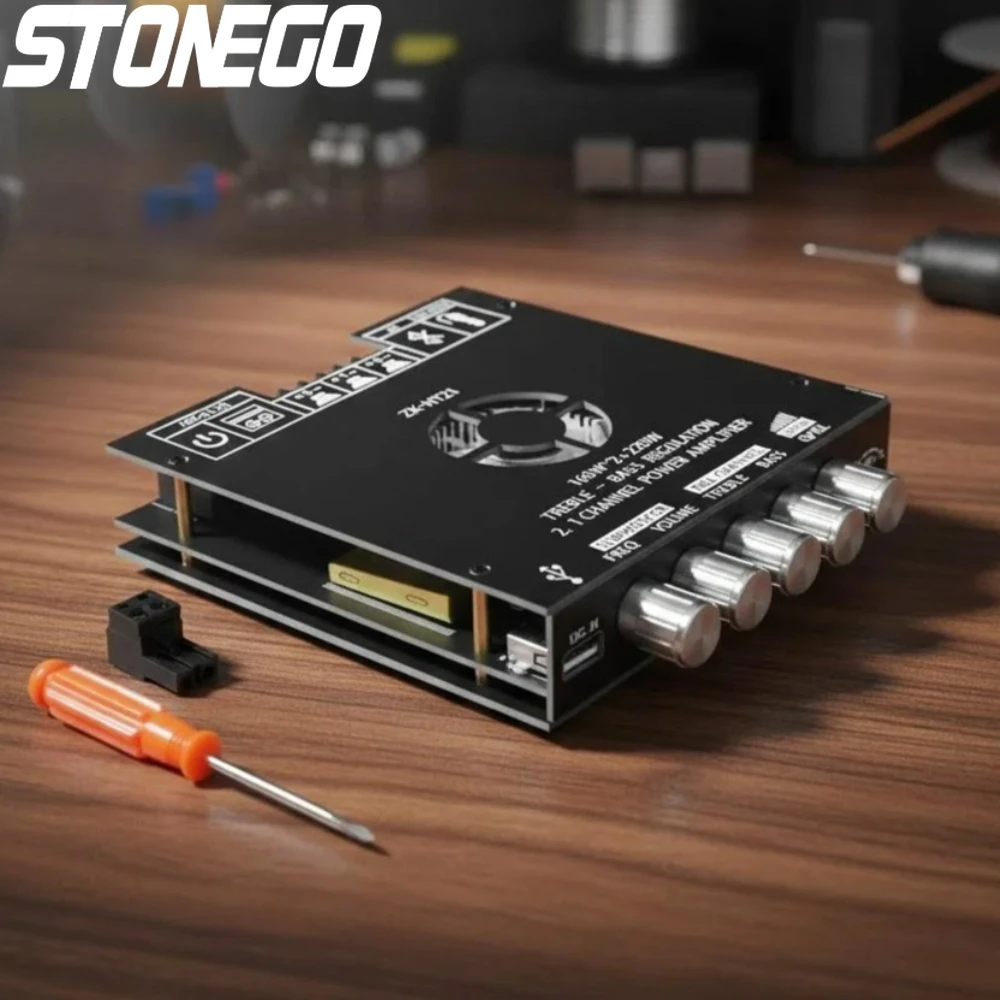 Module amplificateur de puissance numérique Bluetooth 2.1 canaux 160W+220W TDA7498E 160WX2 avec réglage des basses et des aigus