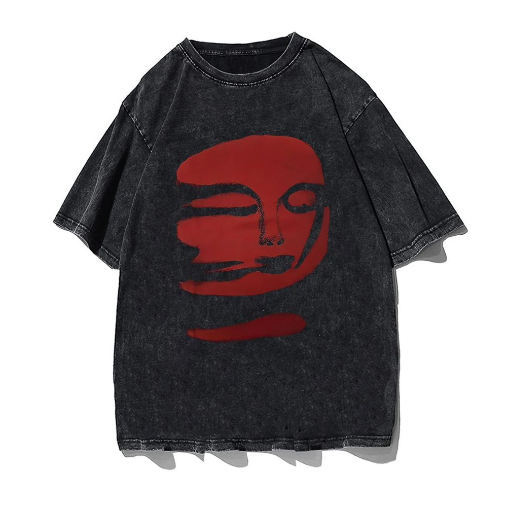 Tシャツ・カットソー Luxury Street Wear vintage washed earth heart nirv unisexual Vintage Washed T-shirts Heart-shaped Graphic Printed T Shirt