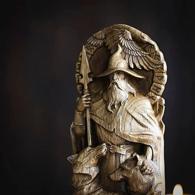 Sculpture de dieu Viking, Pantheon scandinave, ornements en résine, Statue Freyja, Dieux nordiques Freya, Sculpture d'autel Heathen Asatru 6