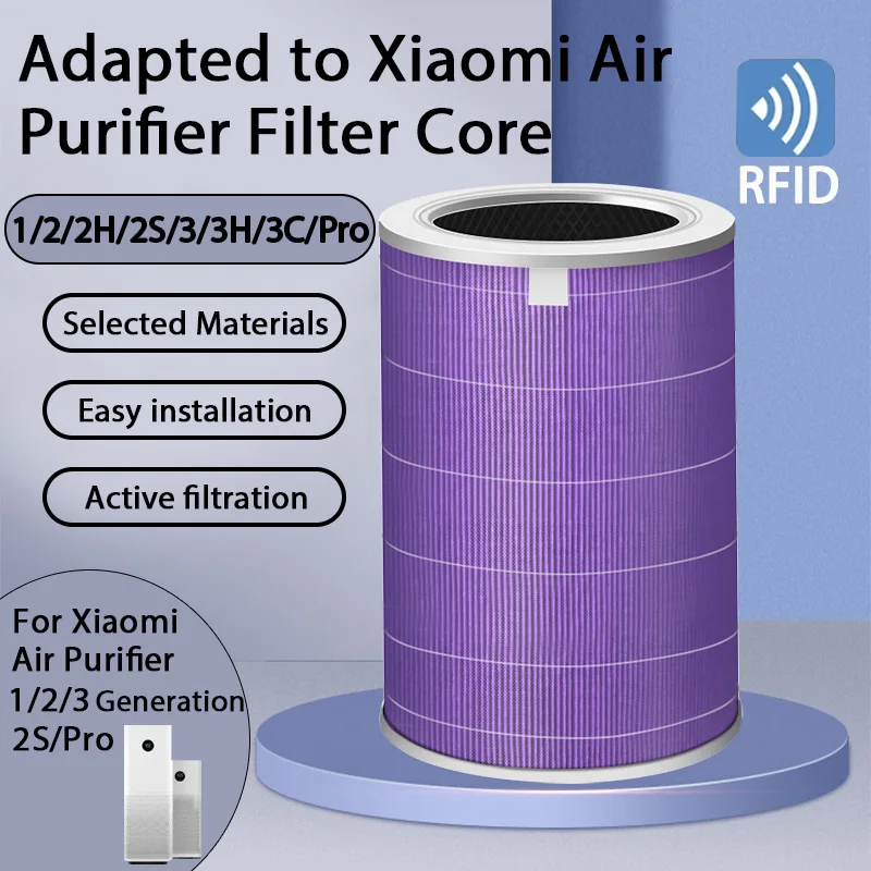 Air Filter For Xiaomi Air Purifier Pro 1 2 3 Generation Filter Carbon Haze Anti Bacteria Formaldehyde Filter Screen Air Purifier