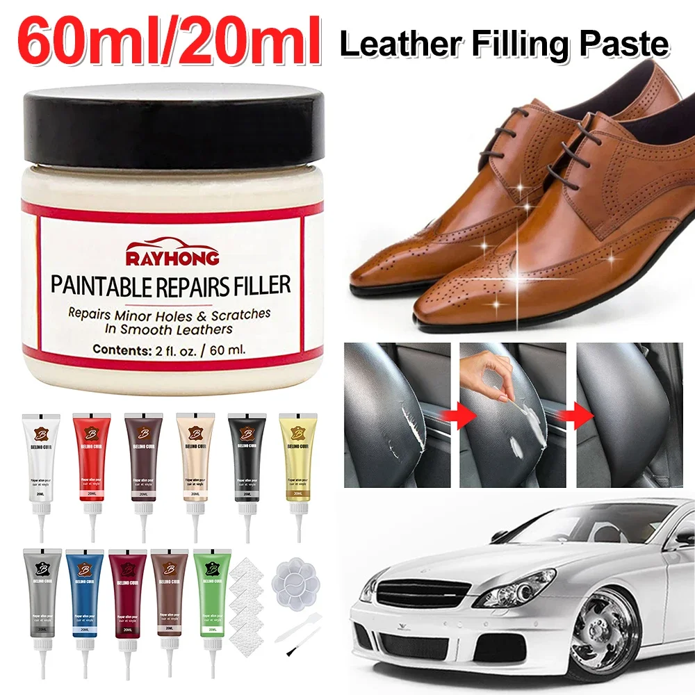Leather Filler Paste 60ml for Car Seat Scratch Repair