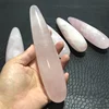 Natural rose quartz crystal wand Personality pink quartz massage stick Gemstone beauty bar Healing for women gift 5