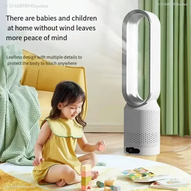 2024 Air Purification Circulation Bladeless Ultra-Quiet Dormitory Desk Floor Electric Fan Tower Bladeless  Room 4