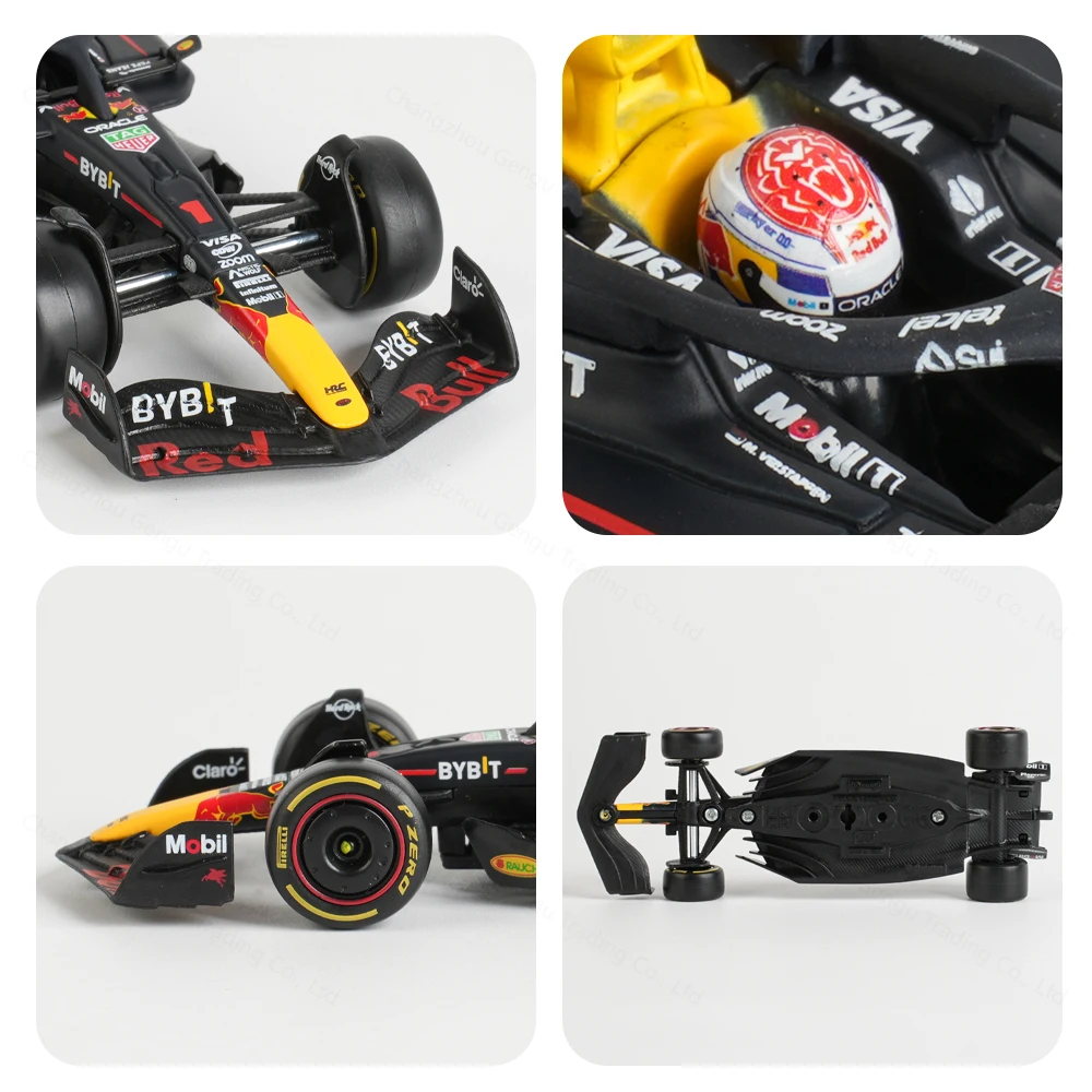 Bburago 1:43 2024 RedBull RB20 #1 F1 Formula Car Die Cast Vehicles Collectible Model Racing Toys Acrylic Box 6