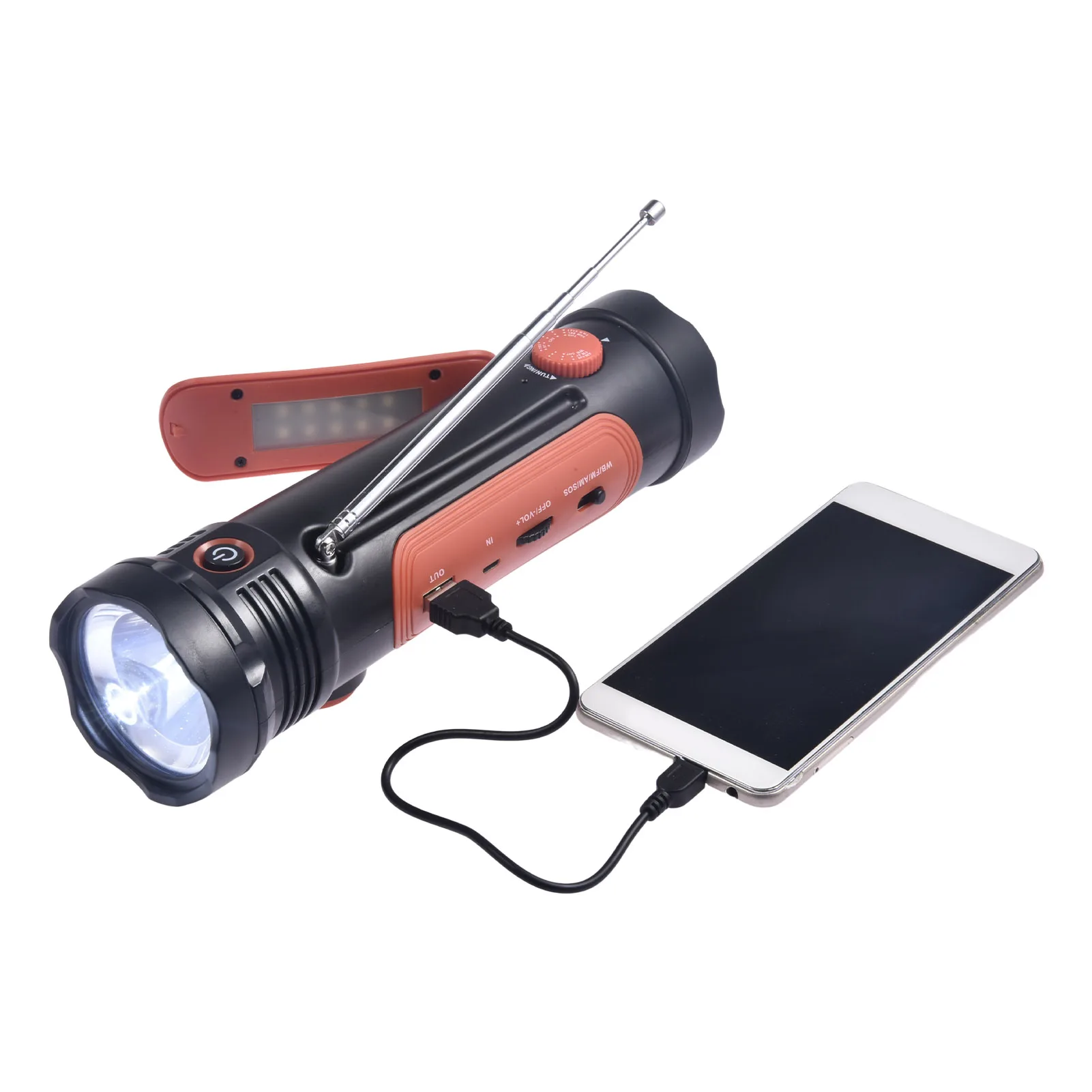 Emergency Flashlight With Weather Radio Emergency Radio with Weather Alert  LED Flashlight for Home Power and Outdoor Camping - AliExpress