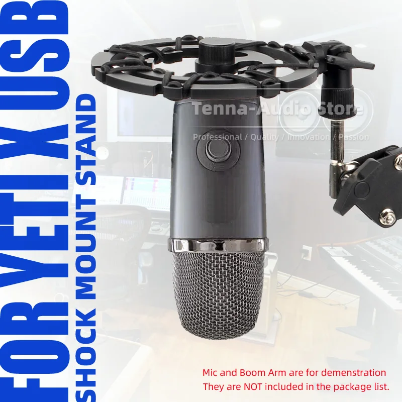 AIMTYD Support de microphone pour Blue Yeti Support de bras de ciseaux à  perche de suspension réglable avec adaptateur à vis de 3/8 à 5/8 