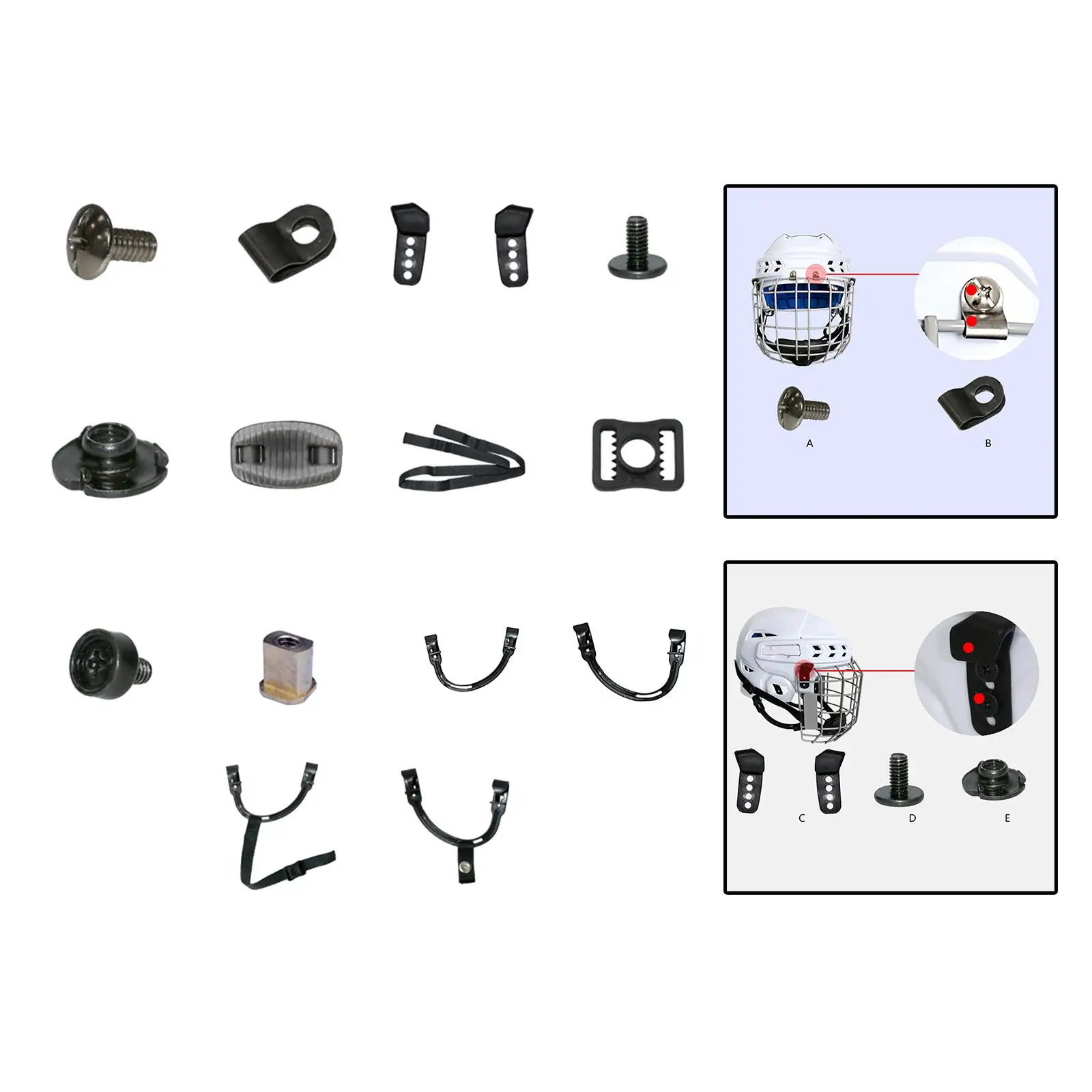 Ice Hockey Helmet Parts Ice Hockey Helmet Hardware for Baseball Football