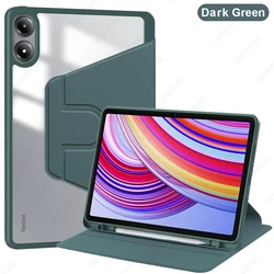 Universal Rotating Tablet Case, 360° Protection for Various Models and Sizes (Dark Green)
