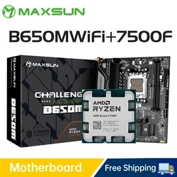 MAXSUN MS-Challenger B650M WiFi with AMD CPU AM5 7500F Computer components Motherboard CPU kit support DDR5 M.2 WiFi Bluetooth