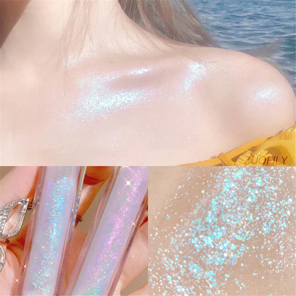 Glitter Highlighter Liquid Eye Shadow Eyeliner Durable Waterproof Pearl Shiny Shake Liquid High Gloss Brighten Silkworm Makeup Liquid Eyeliner Liquid Eyeshadow Eyeshadow Eyeliner