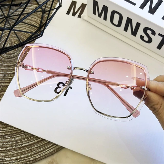 2023 Designer Prescription Sunglasses For Women For Men And Women Luxury  Metal Vintage Square Frameless Sun Glasses With UV 400 Lens And Original  Box Summer Style From Halloone, $12.01