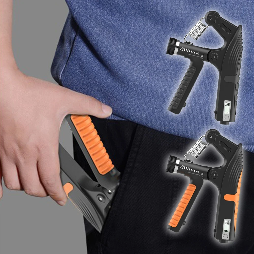 Adjustment Countdow Hand Grip Strengthener 10-120kg Hand Forearm Exerciser Wrist Arm Muscle Bodybuilding Finger Expander Train hand strengthener finger trainer finger strength trainer forearm exerciser wrist exerciser hand grip trainers hand grip exerciser hand exerciser hand trainer
