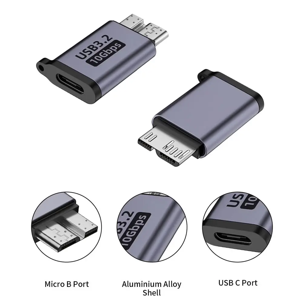Universal Micro B to Type-C USB 3.0 Adapter