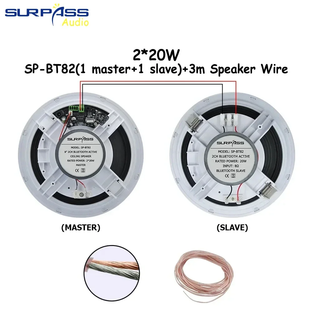 نظام الصوت المنزلي 8 بوصة بلوتوث بدون إطار نشط 20...