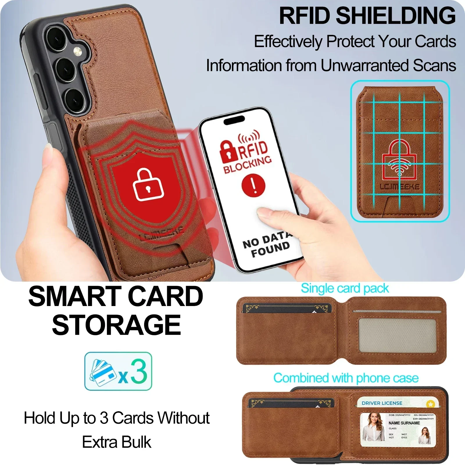 Detachable Leather Case For Samsung Galaxy S26 S25 Ultra S24 Plus S22 S21 FE A55 A35 A16 A36 A56 A15 A14 Card Wallet Phone Bag 4
