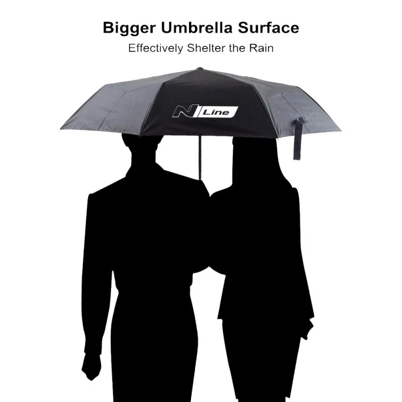 Car Emblem Umbrella For Hyundai N line Performance Fully Automatic Folding Umbrella Auto Accessories car logo umbrella
