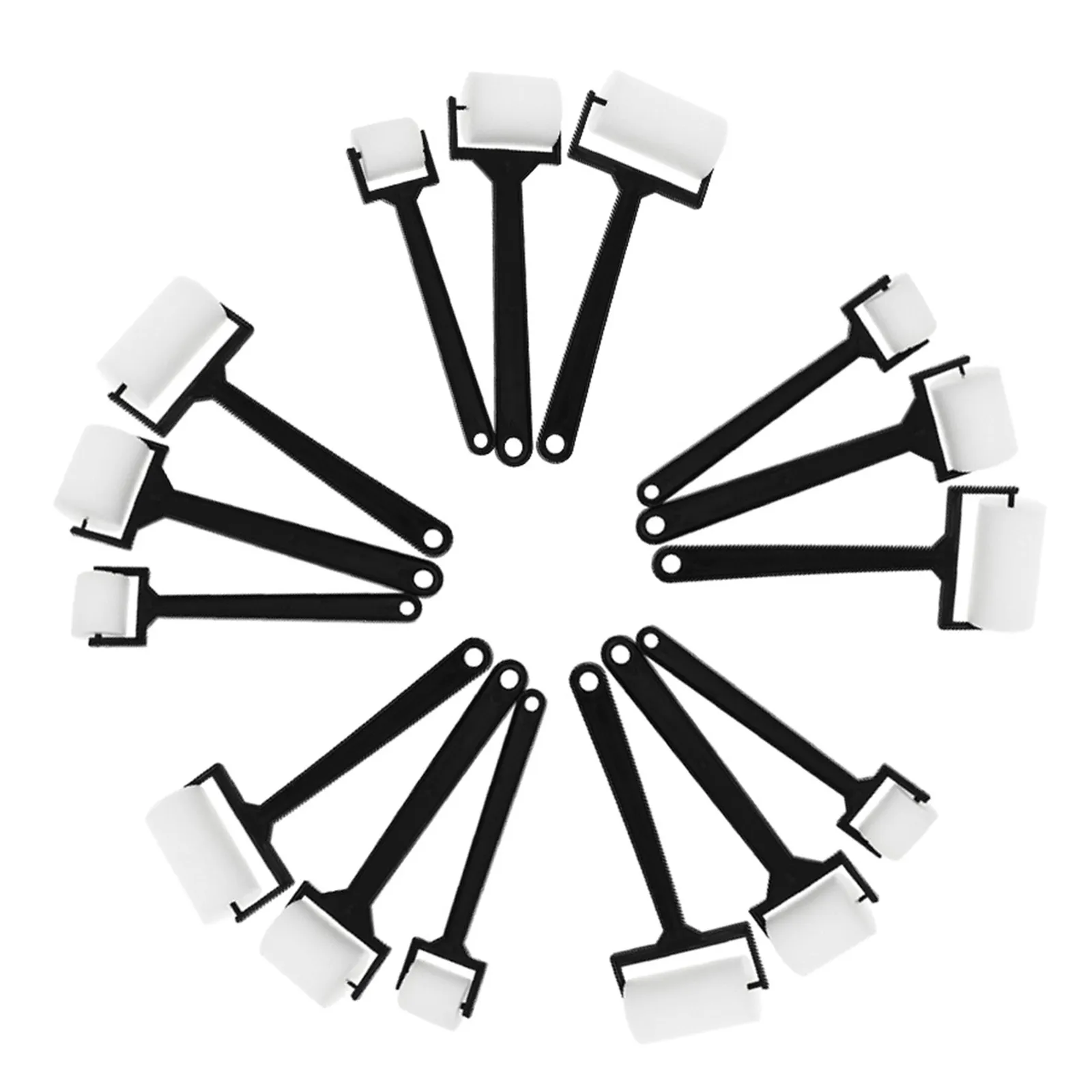 15Pcs 아트 스폰지 롤러 세트 어린이를위한 Eva 스폰지 플라스틱 페인트 롤러 크리 에이 티브 DIY 페인팅 공예 낙서 도구