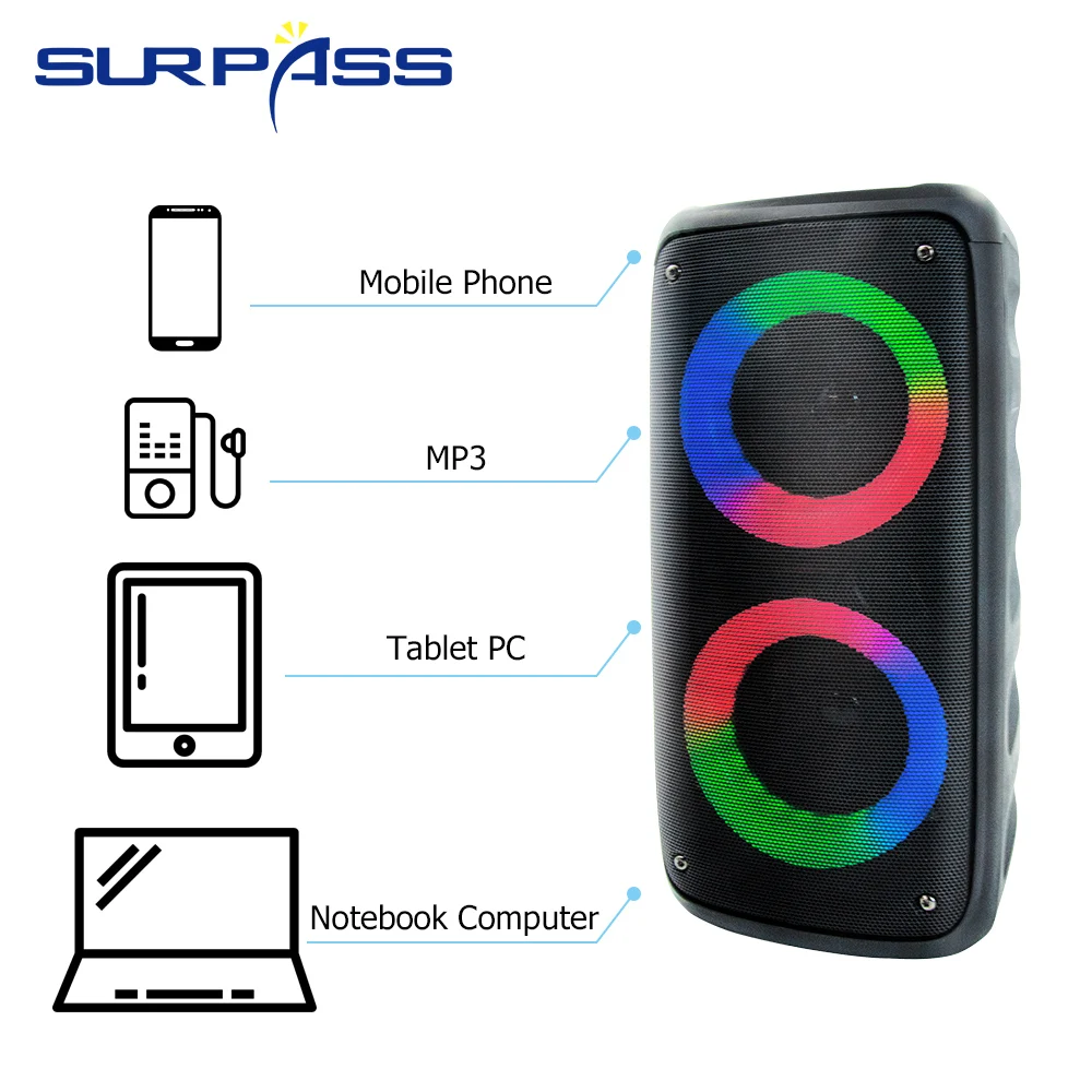 Dual 4inch Outdoor Portable Bluetooth 