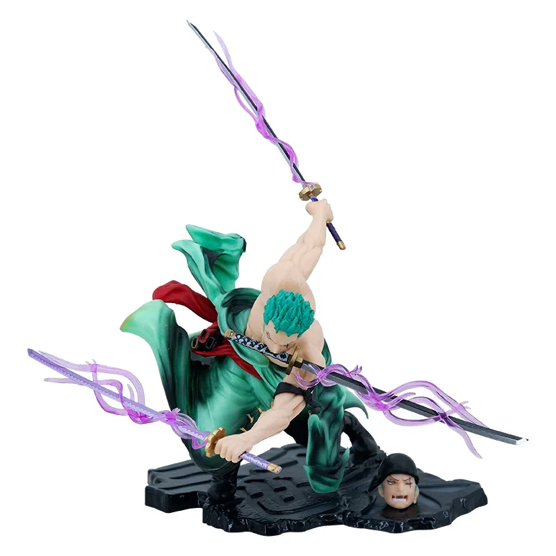アニメ海賊セーリングキングモデルハンドピース三刀流覇王ヤマソロン置物 Special Edition Three Thousand Worlds Zoro Figure Bag POP