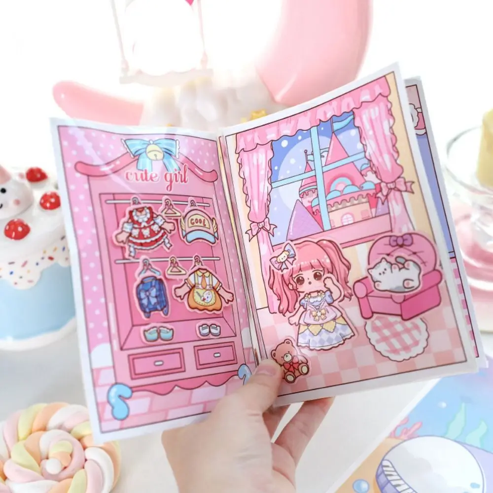 

Самодельная Бесшумная книга Dodo Book Girl Heart Монтессори мультяшная наклейка для платья 3D забавная Бесшумная книга для девочек малышей