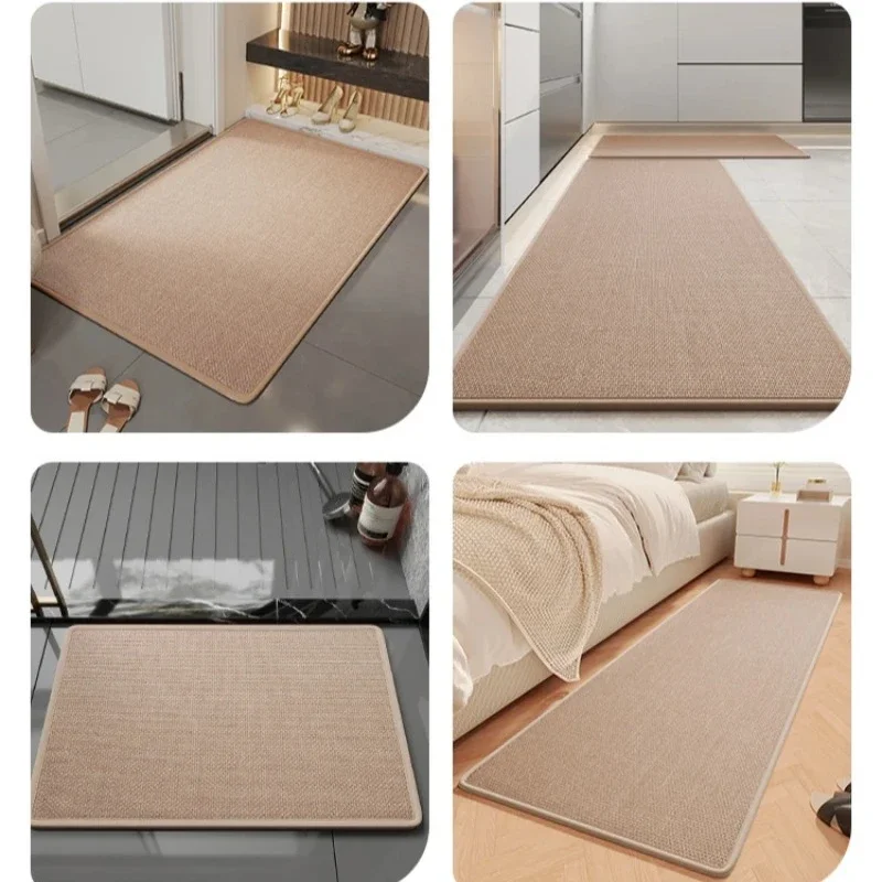 Soft Bathroom Floor Mats Non-slip Woven Foot Mats Washable Quick Drying Absorbent Carpets for Bathroom Floors Home Decor