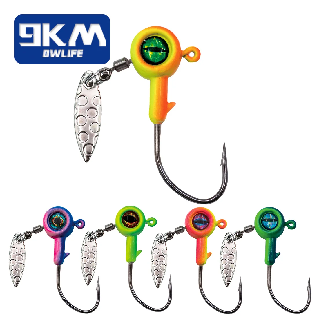 Fishing-Jig-Head-Hooks-with-Spinner-Underspin-Crappie-Fishing-Jighead ...