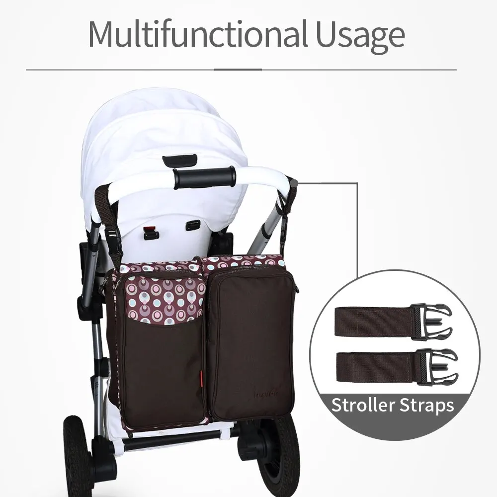 Insular Multifunctional Baby Diaper Bag Baby Bed Foldable Newborn Bed Travel Baby Mommy Nappy Changing Bag 6