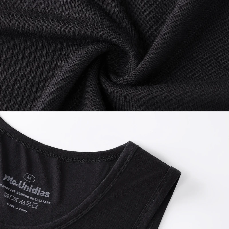 2Pcs/Pack Men's Tank Top Sleeveless Gym T-Shirt Man Vest Solid Color Compression Undershirts Men Tops High-Quality Bamboo Fiber - Image 5