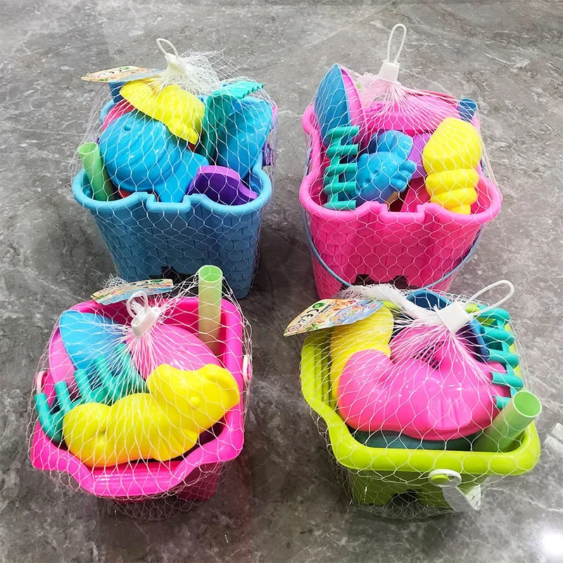 Beach Sand Tools Sets Toys Castle Bucket Kids Sand Mold Children Summer Toys For Seaside Beach Play Sand Water Game Snow Toys 6