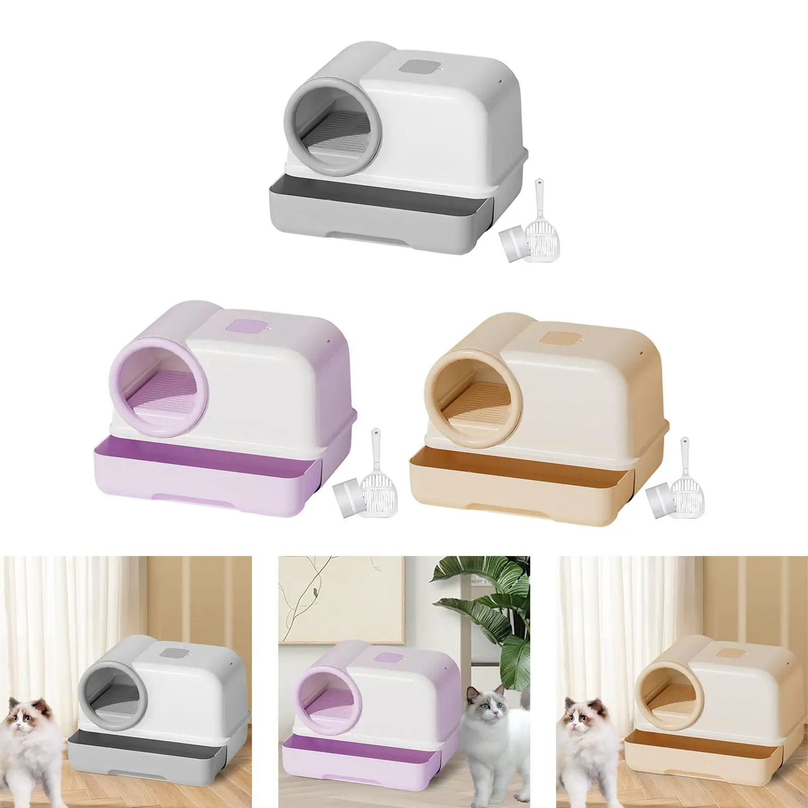 Fully Enclosed Cat Litter Box Large Cat Potty Corridor Sandbox Kitty Litter Box Kitten Potty for All Kinds of Cat Litter Fully Enclosed Cat Litter Box Large Cat Potty Corridor Sandbox Kitty Litter Box Kitten Potty for All Kinds of Cat Litter