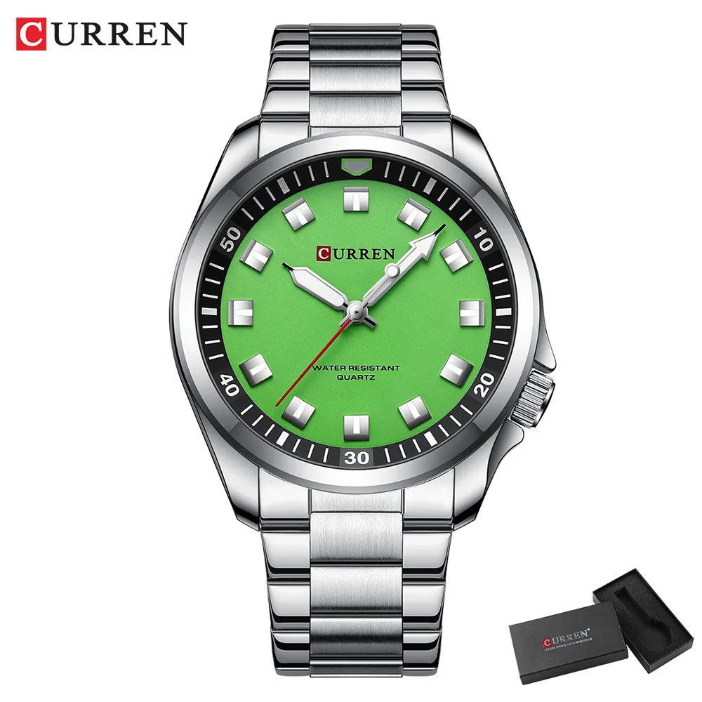 silver green box