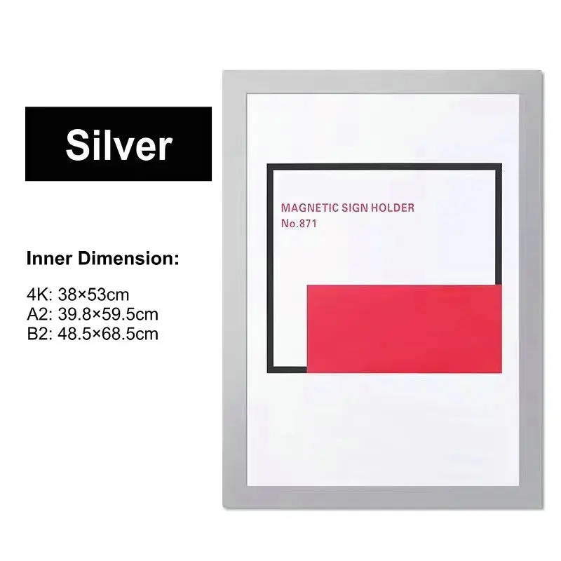 מסגרת פוסטר גדולה MoeTron 50x70cm רך PVC מסגרת מגנטית A2 פוסטר 40×60 cm מסגרות קיר דביקות לפוסטרים קיר 50x70 cm