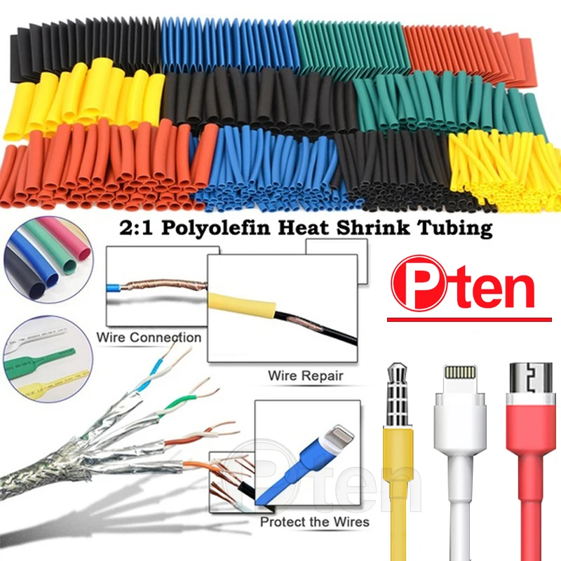 1:2 Ratio Heat shrink Tubing Thermoresistant Tube Heat Shrink Wrapping Kit Electrical Connection Wire Cable repair Insulati heat shrink tubing,heat shrink tube,heat shrink tube kit