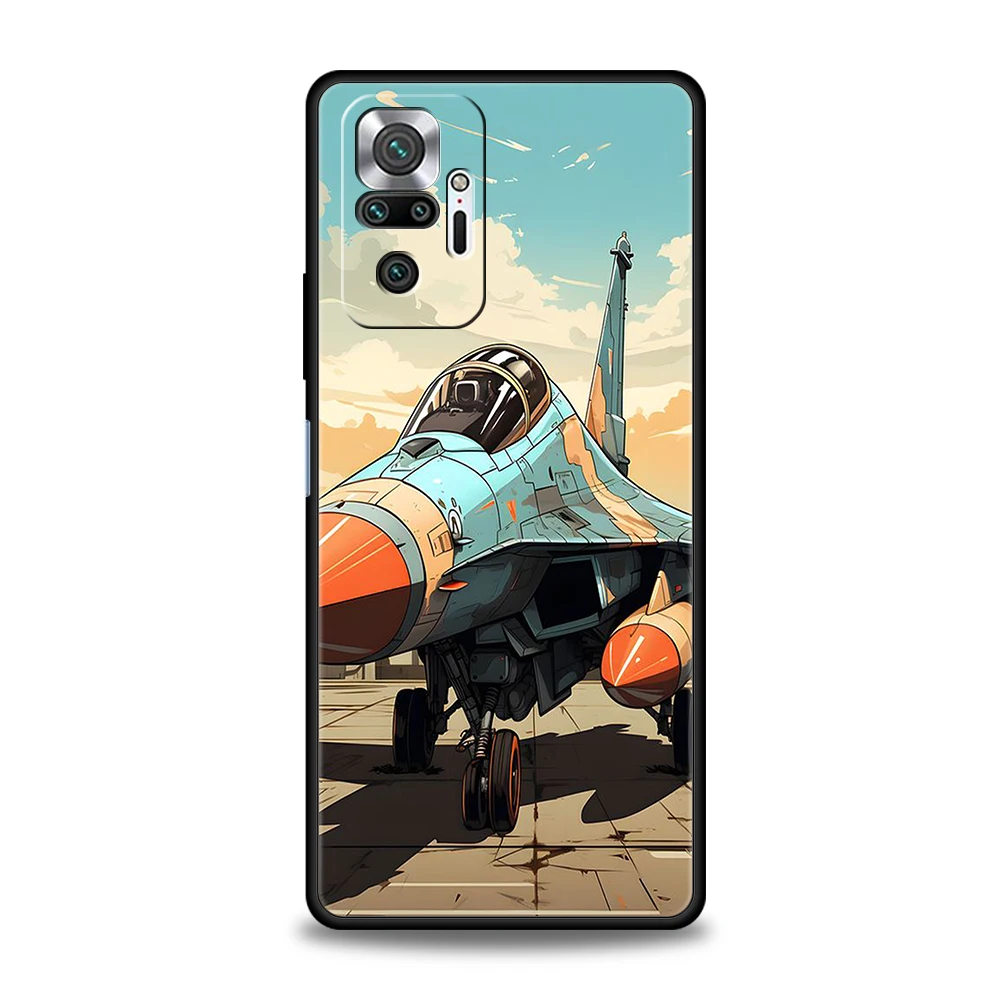 Sky Jet Fighter Handy hülle Abdeckung für Redmi 13c 10c Note 13 12 10 11 Pro plus 7 8t k40 k50 Gaming Pro plus 5g Soft shell Capa Tasche – Detail 8