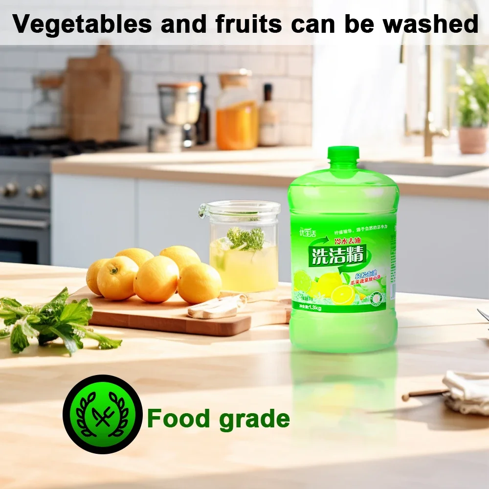 1.3kg Dish Soap Cuts Grease Food Residue Sensitive Skin Biodegradable Formula Recyclable Sustainable Liquid Dishwashing