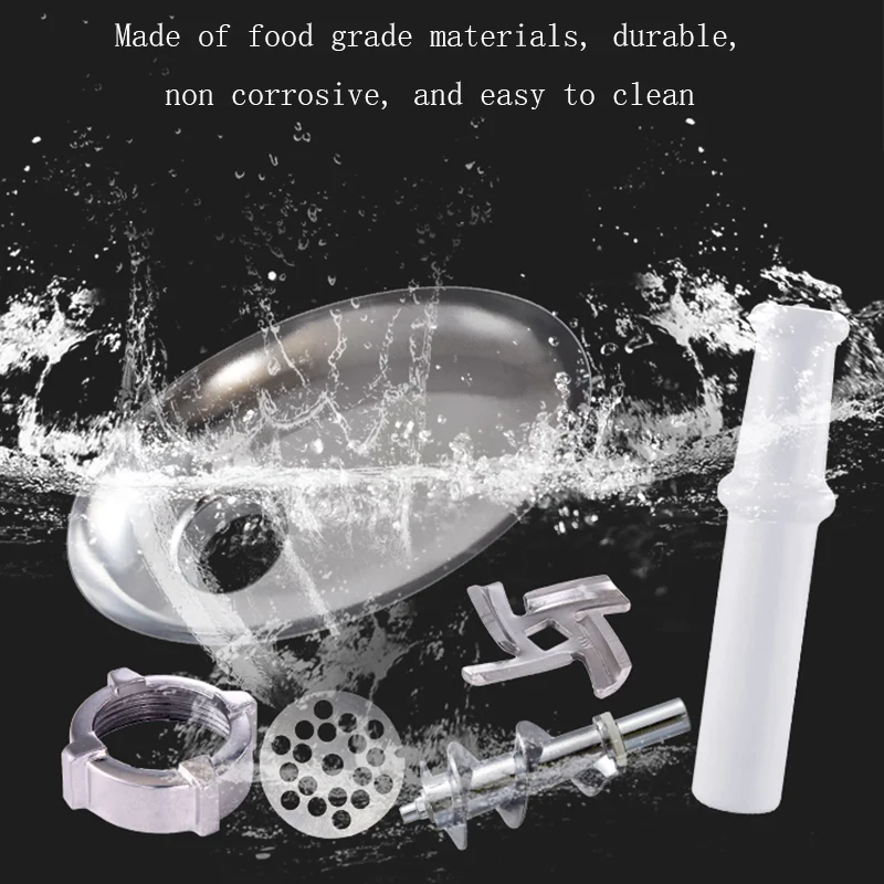 Electric Meat Grinders Stainless Steel Housing Heavy Duty Grinder Home Meat Mince Sausage Stuffer Food Processor 6