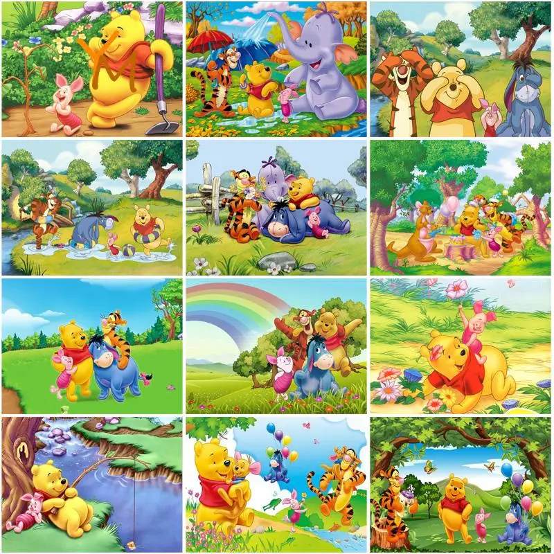 

Disney Diamond Mosaic Winnie The Pooh Diamond Painting 5D Diy Full Diamond Embroidery Home Decoration Cross Stitch Heart Gift
