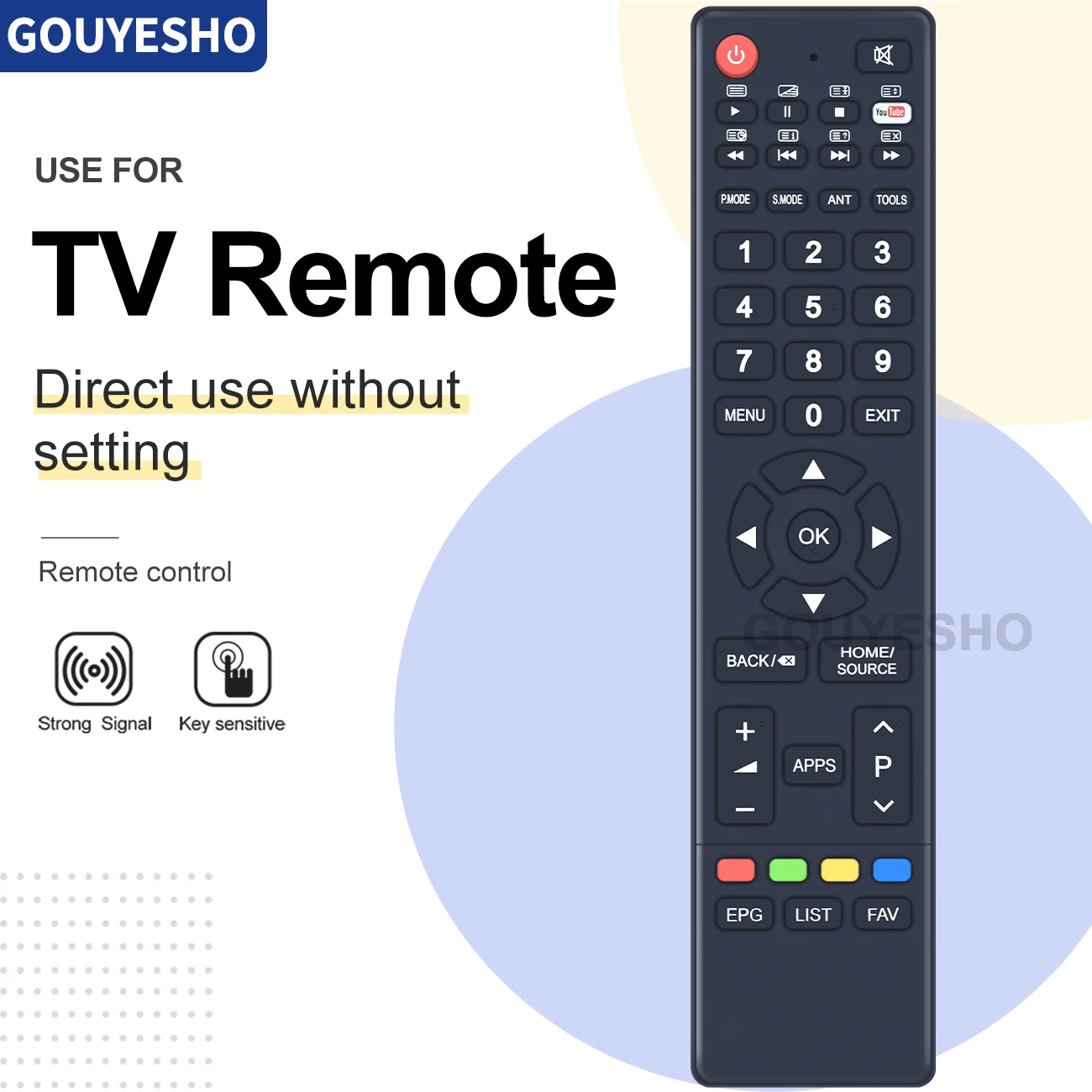 VINABTY Nuovo GCBLTV64AI-D3 Telecomando di ricambio GCBLTV64AID3 TV Telecomando per CHIQ TV GCBLTV64AI-D3 GCBLTV64AID3 UHD55E6000ISX2 UHD65E6200ISX2 Remote Controller