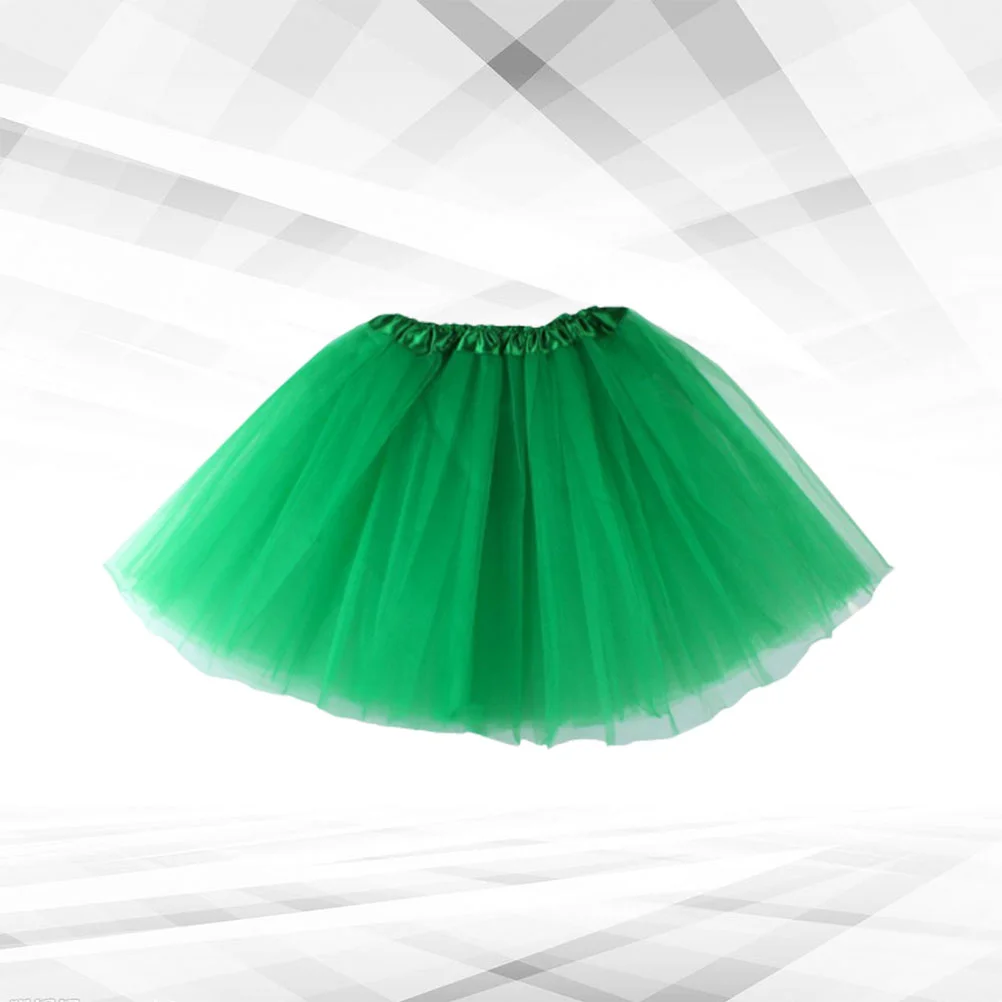 

Стильная праздничная одежда, юбка-баллон, трехслойная газовая юбка, платье, аксессуар для взрослых женщин (зеленый)