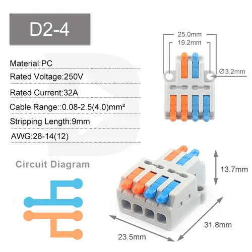 5PCS Fast Wire Connector Push-in Electrical Terminal Block Universal Splicing Wiring Cable Connectors For Cable Connection SPL ﻿ - Image 15