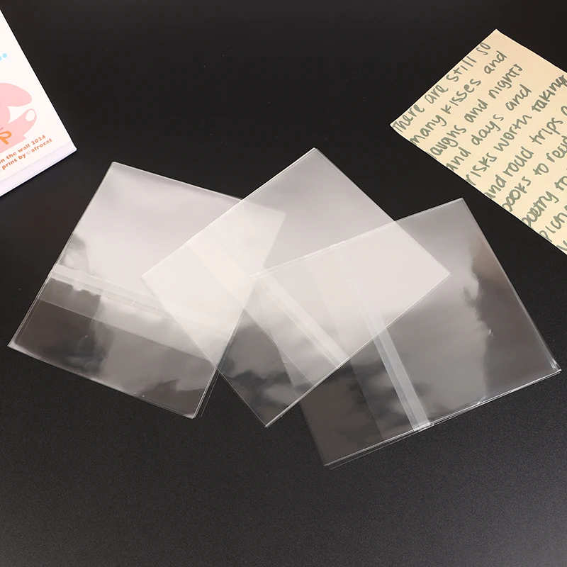 50PCS Resealable CD Ziplock Bags Plastic Outer Sleeves for CD Tape Record Protect Sleeves