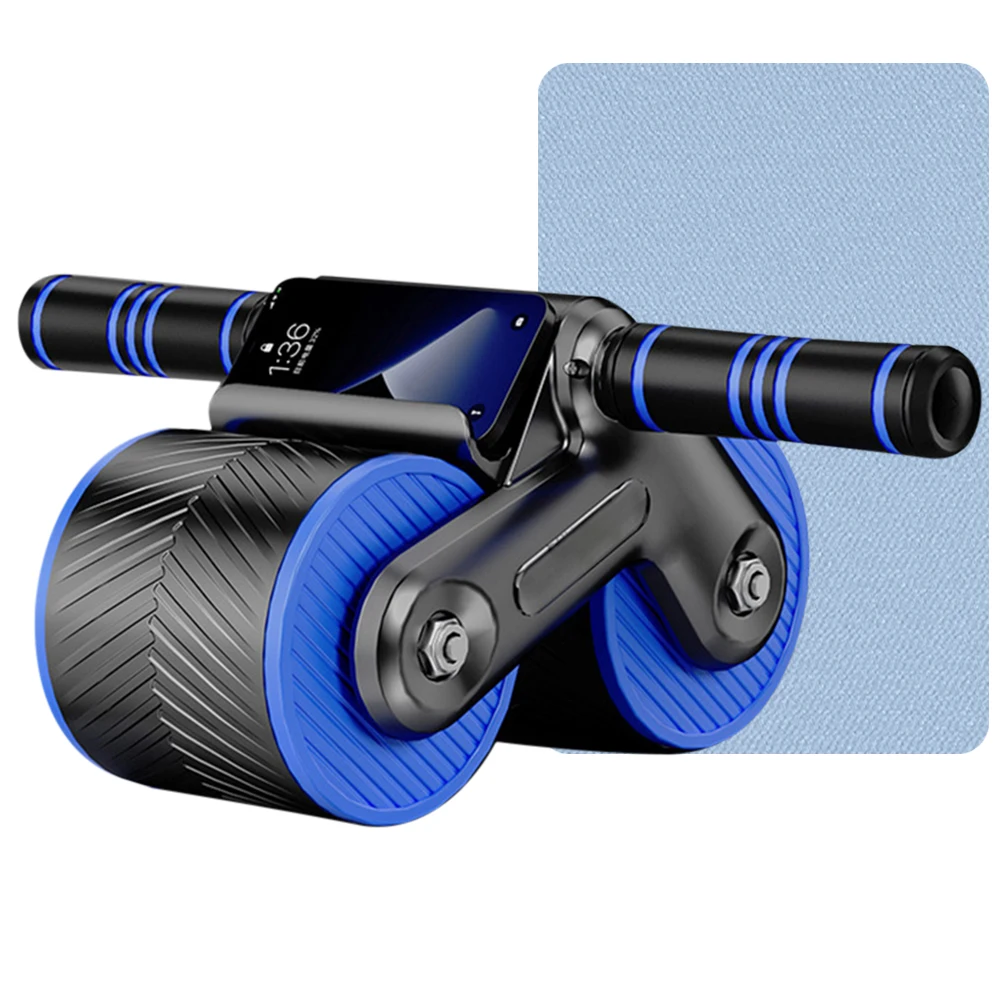 Abdominal Wheel Exerciser Dual Wheel Design Ab Slider Roller Automatic Rebound Anti-Slip Home Gym Fitness Equipment abdominal wheel abdominal fitness instrument abdominal workout aids