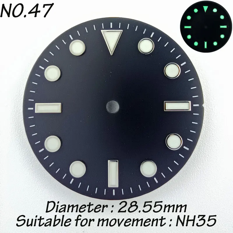 28.5mm NH35 NH36 Watch Dial Watch Faces Accessory C3 Super Luminous Dial Customization DIY No Date Window