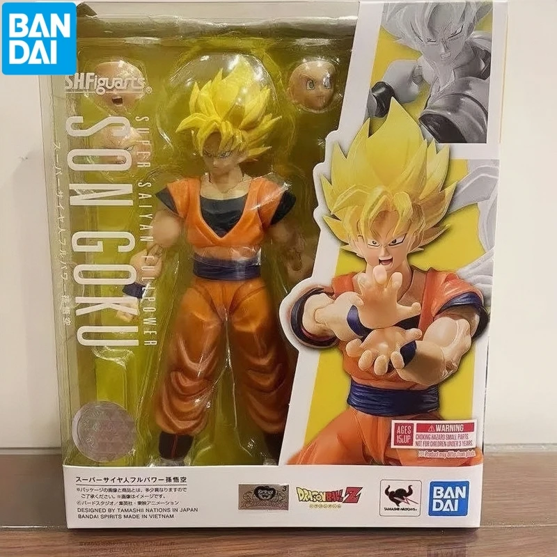 

Original Bandai Shfiguarts Dragon Ball Z Full Power Son Goku Ssj2 Pvc Action Figures 140mm Movable Anime Figurine Toy Model