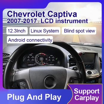 Panel de Instrumentos Digital KD para Chevrolet Captiva 2007-2017, Pantalla Digital LCD de 12.3 Pulgadas con CarPlay, Android Auto y Navegación GPS 1