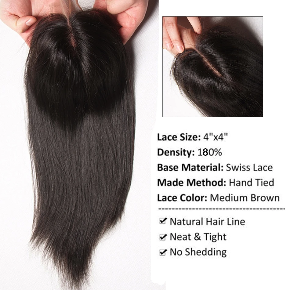 12A Bone Straight Bundles With Closure Brazilian Hair 3 Bundles With Frontal Human Hair Closure Bundle Remy Extension