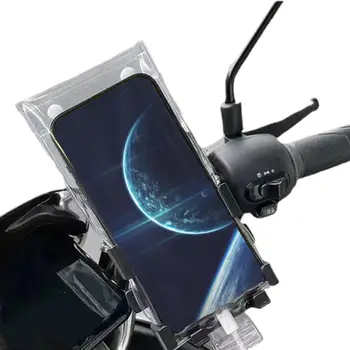 Borsa impermeabile per telefono da moto, supporto per cellulare da manubrio, custodia per telefono con touch screen.