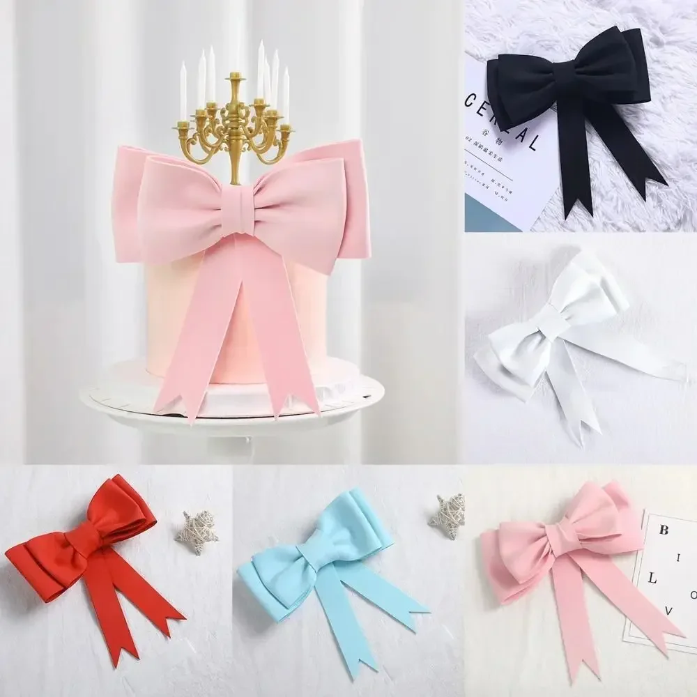 1PC Fashion Big Foam Bow Cake Topper Girl's Happy Birthday Wedding Cake Decoration Prince Valentine's Day Party Supplies