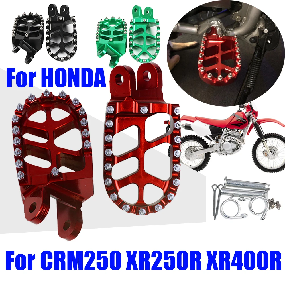 Dirt Bike Footrest Footpegs Foot Pegs Pedal Parts For HONDA CRM250 CRM 250 XR250R XR400R XR 250R